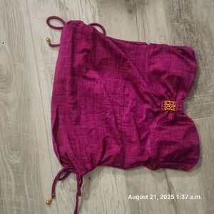 Gossip Magenta Tank Top with Beaded Detail